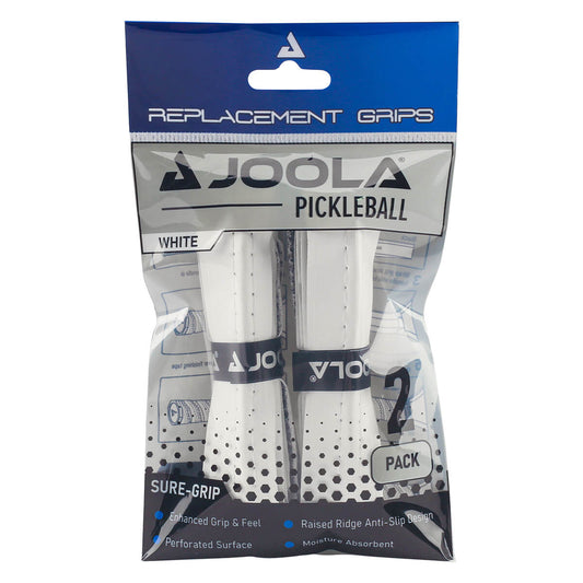 JOOLA Replacement White Ridge Pickleball Paddle Grip (2 packs per set)